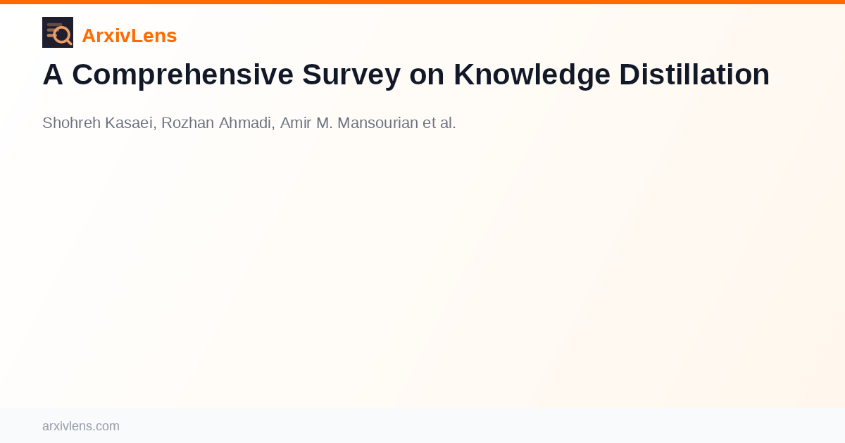 A Comprehensive Survey on Knowledge Distillation - AI Research Paper ...