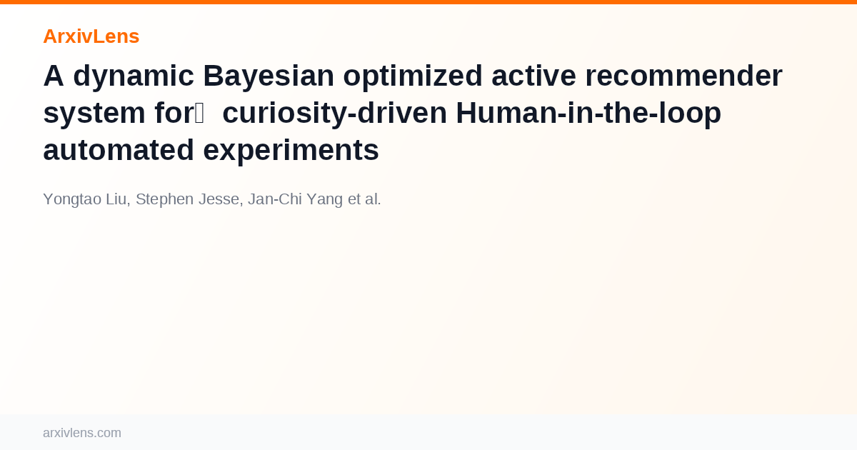A dynamic Bayesian optimized active recommender system for curiosity ...