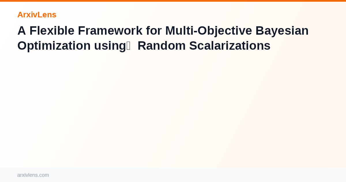 A Flexible Framework for Multi-Objective Bayesian Optimization using ...