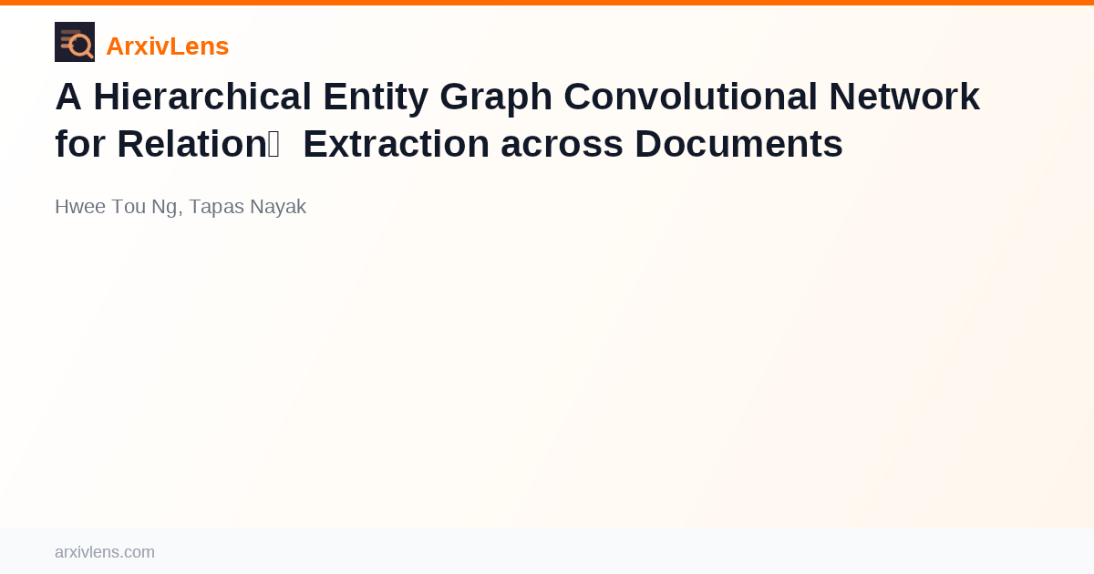 A Hierarchical Entity Graph Convolutional Network for Relation ...