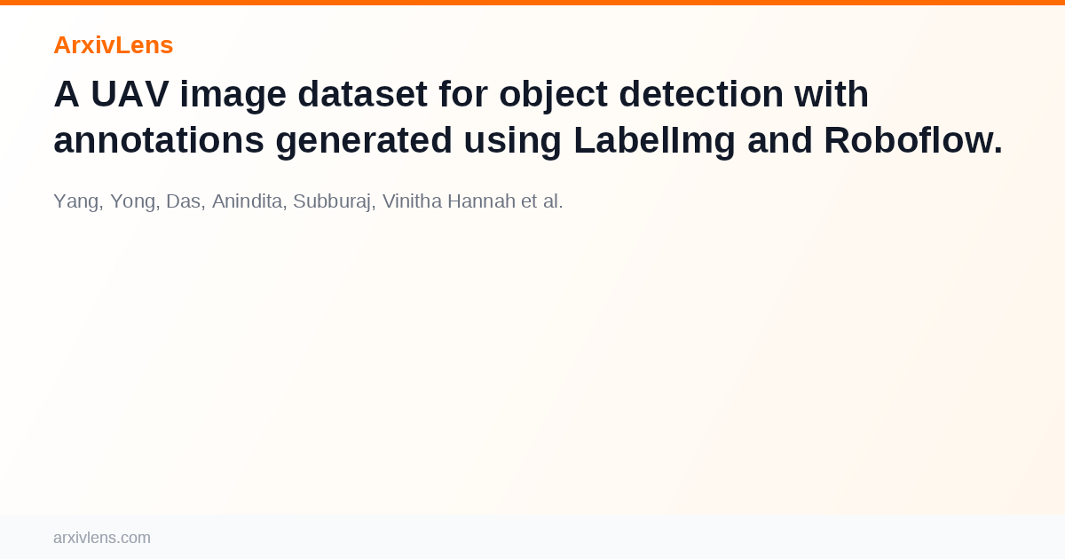 A UAV image dataset for object detection with annotations generated ...