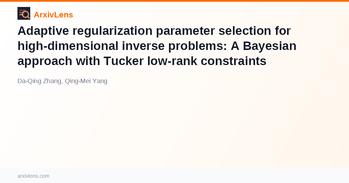 Adaptive regularization parameter selection for high-dimensional ...