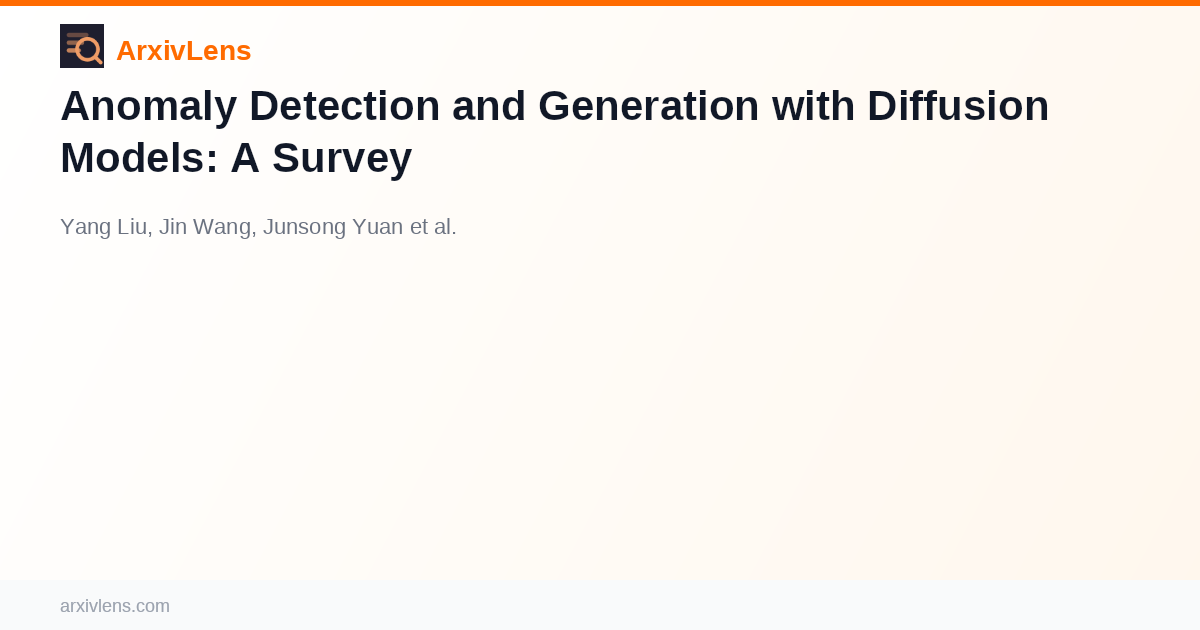 Anomaly Detection and Generation with Diffusion Models: A Survey - AI ...