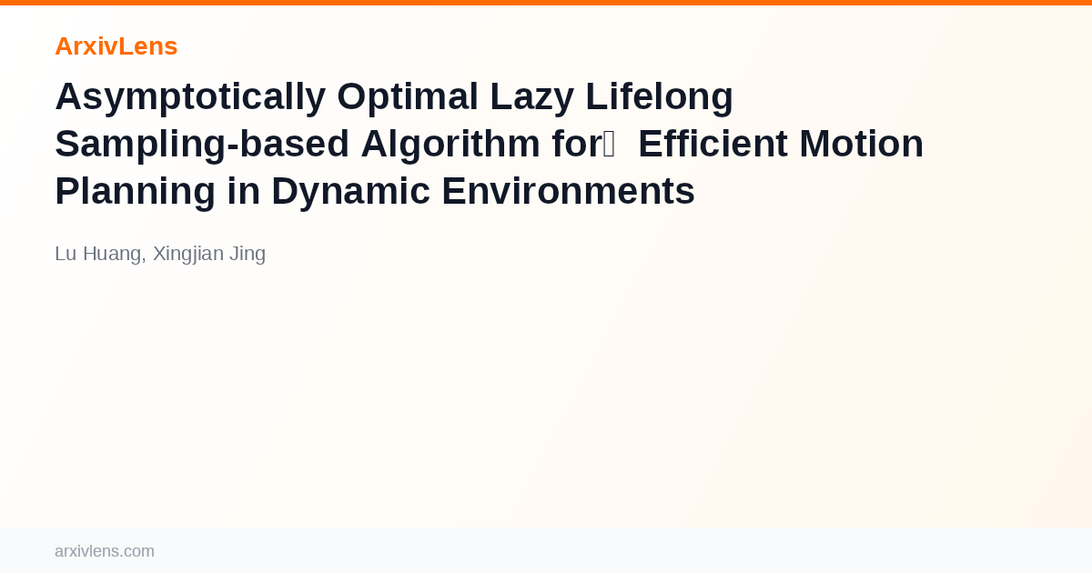 Asymptotically Optimal Lazy Lifelong Sampling-based Algorithm for ...