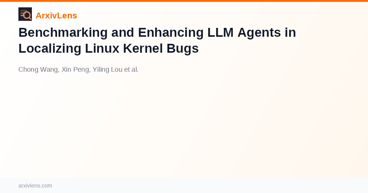 Benchmarking and Enhancing LLM Agents in Localizing Linux Kernel Bugs ...