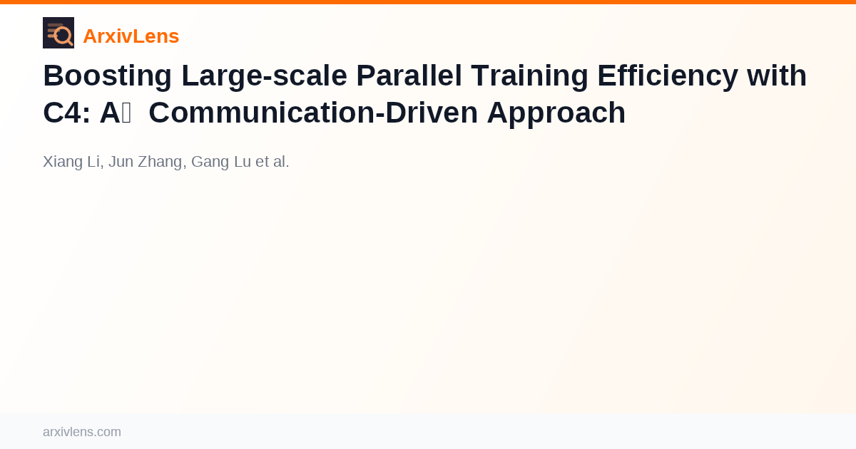 Boosting Large-scale Parallel Training Efficiency with C4: A ...