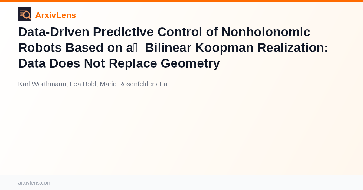 Data-Driven Predictive Control of Nonholonomic Robots Based on a ...