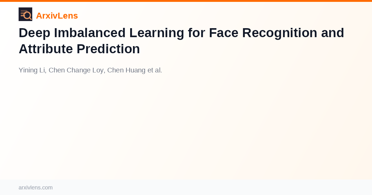 Deep Imbalanced Learning for Face Recognition and Attribute Prediction ...