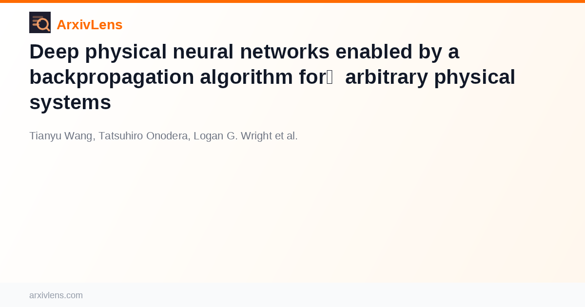 Deep physical neural networks enabled by a backpropagation...