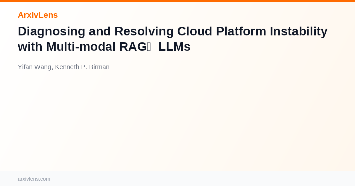 Adal Rag Diagnosing and Resolving Cloud Platform Instability with Multi-modal ...
