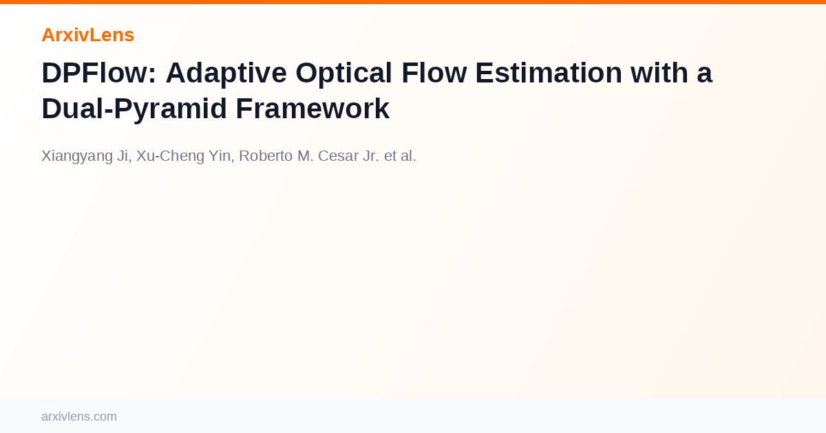 DPFlow: Adaptive Optical Flow Estimation with a Dual-Pyramid Framework ...