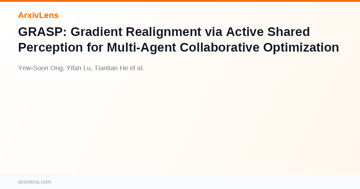 GRASP: Gradient Realignment via Active Shared Perception for Multi ...