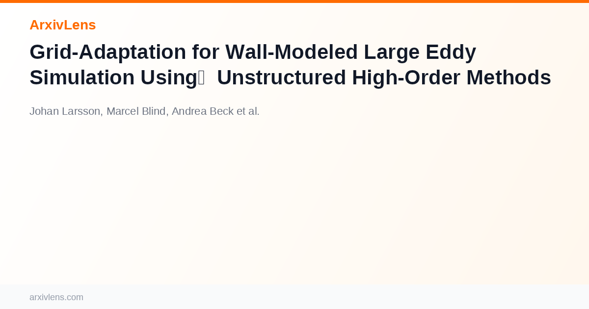 Grid-Adaptation for Wall-Modeled Large Eddy Simulation Using ...