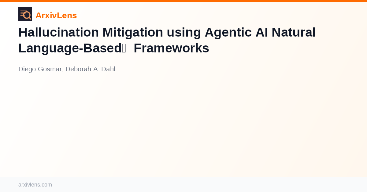 Hallucination Mitigation using Agentic AI Natural Language-Based ...