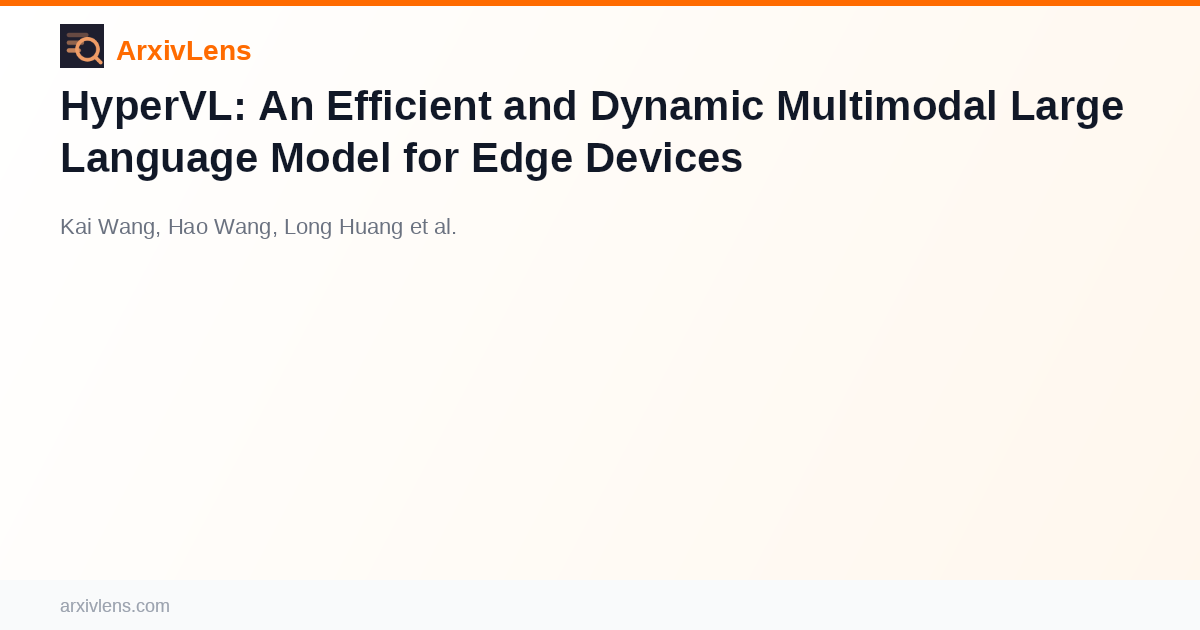 HyperVL: An Efficient and Dynamic Multimodal Large Language Model for ...