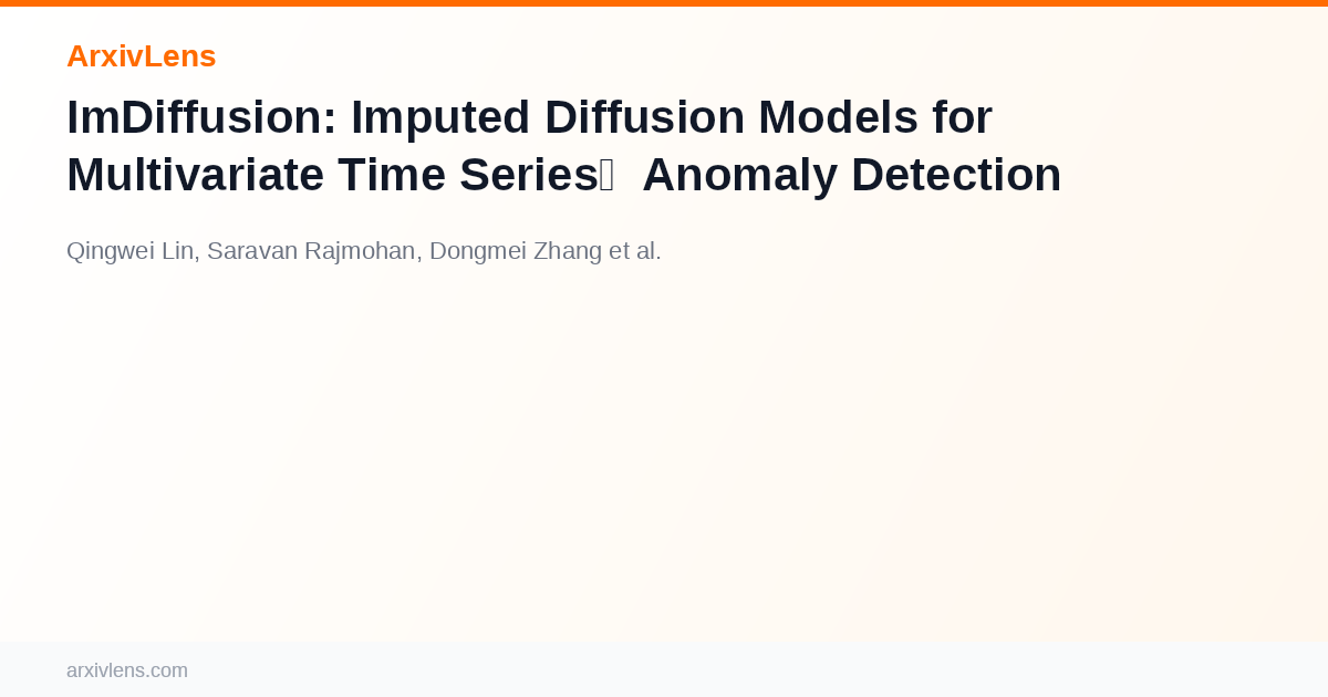ImDiffusion: Imputed Diffusion Models for Multivariate Time...