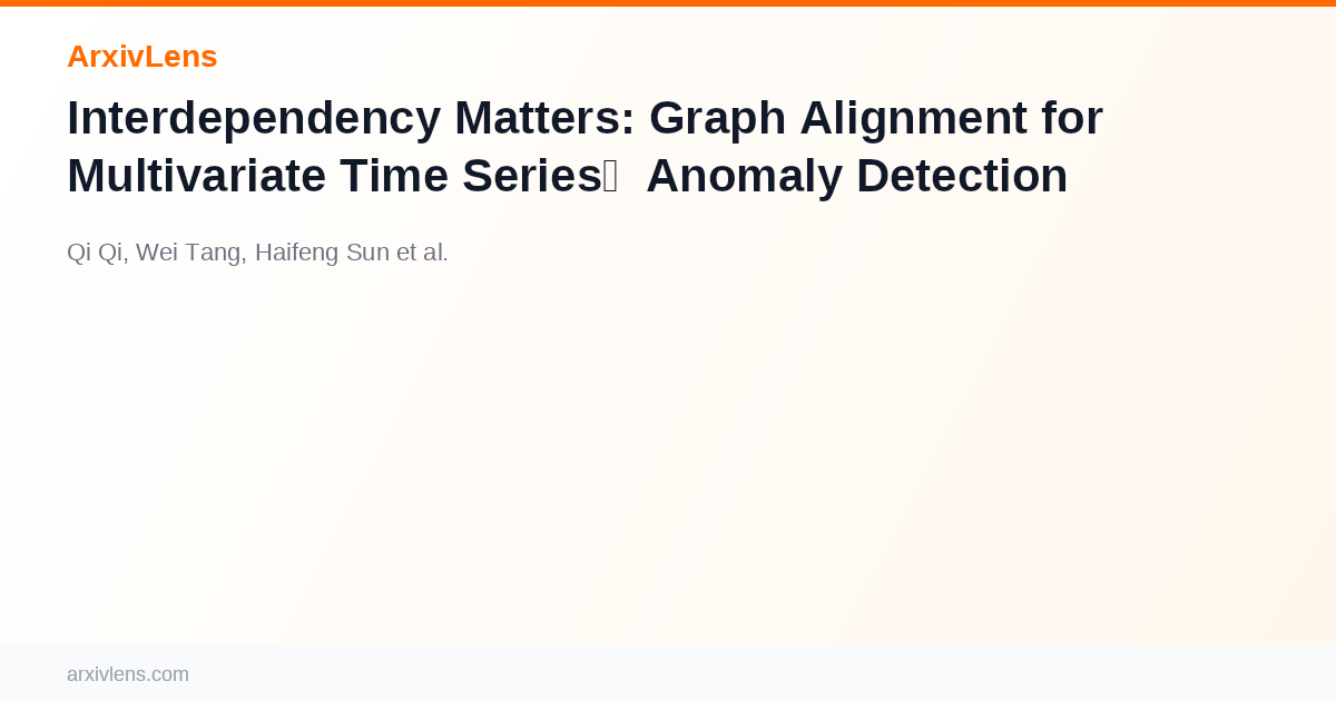 Interdependency Matters: Graph Alignment for Multivariate Time Series ...