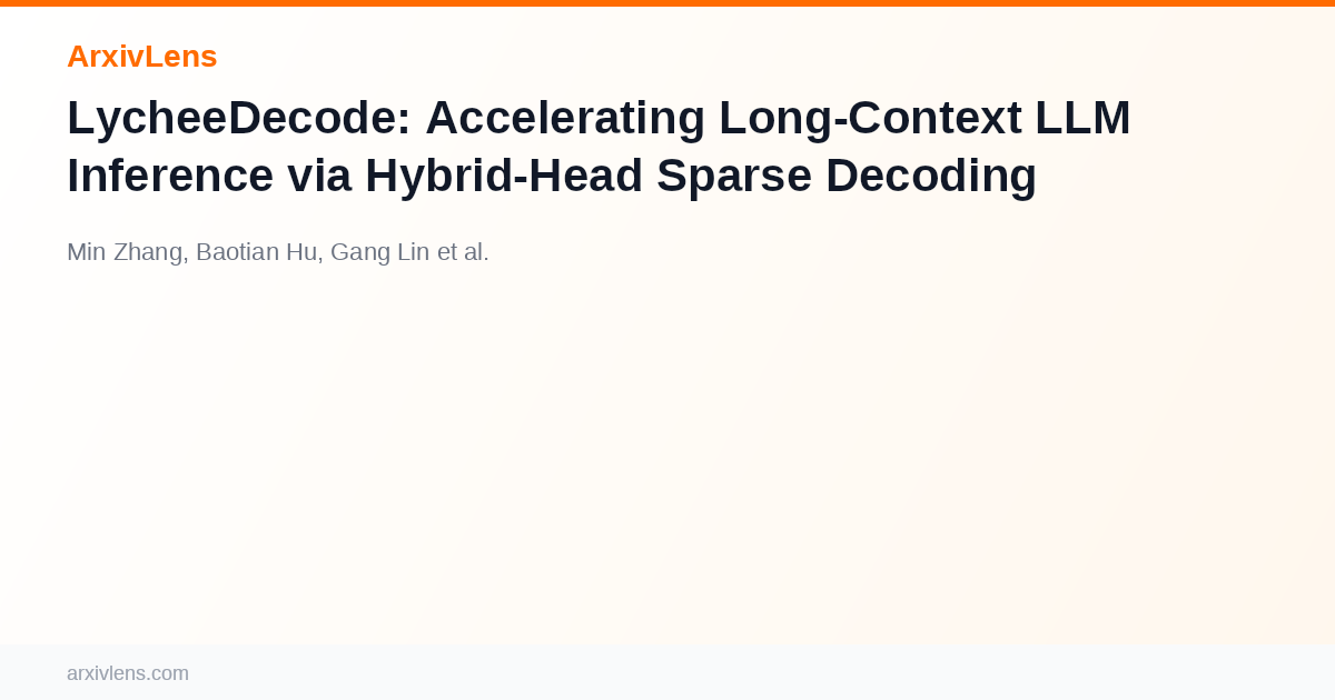 LycheeDecode: Accelerating Long-Context LLM Inference via Hybrid-Head ...
