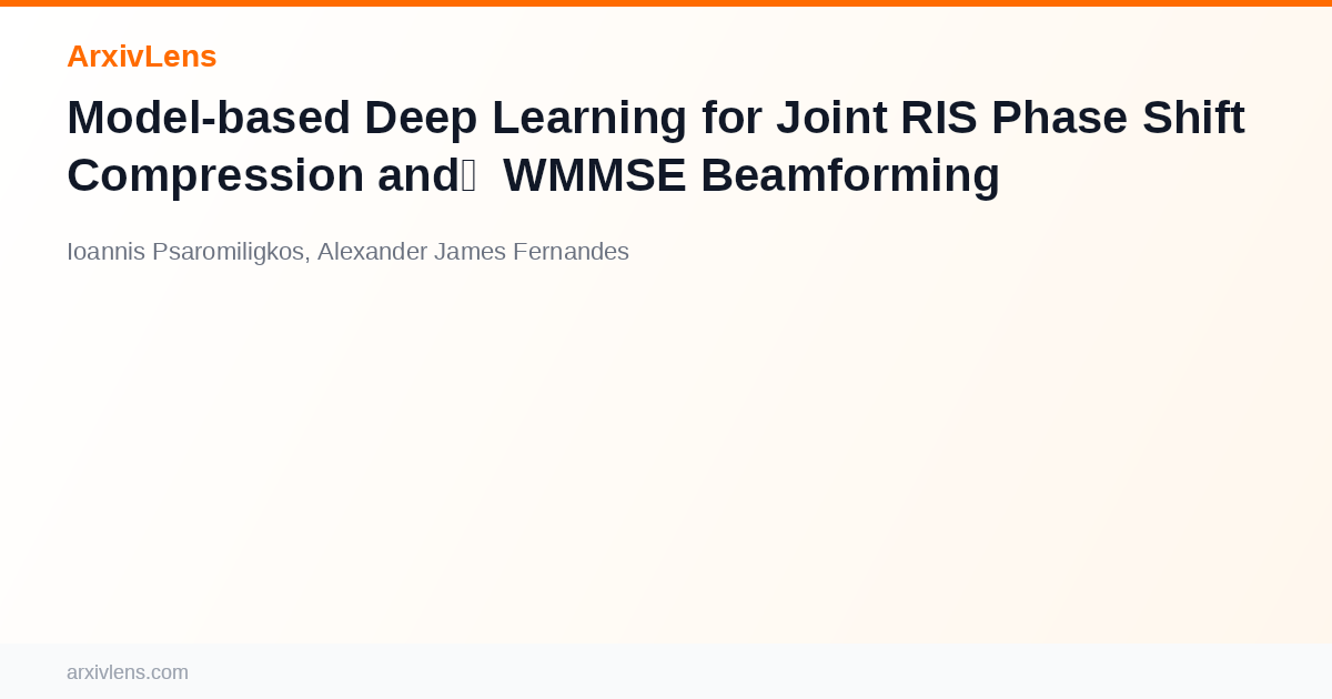 Model-based Deep Learning for Joint RIS Phase Shift Compression and ...