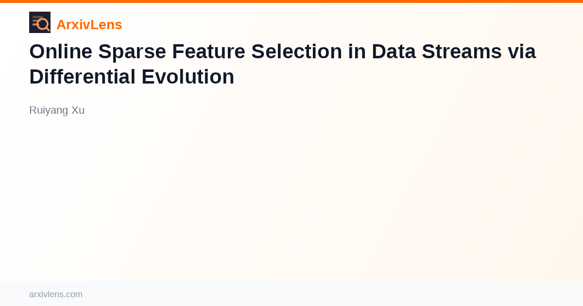 Online Sparse Feature Selection in Data Streams via Differential ...