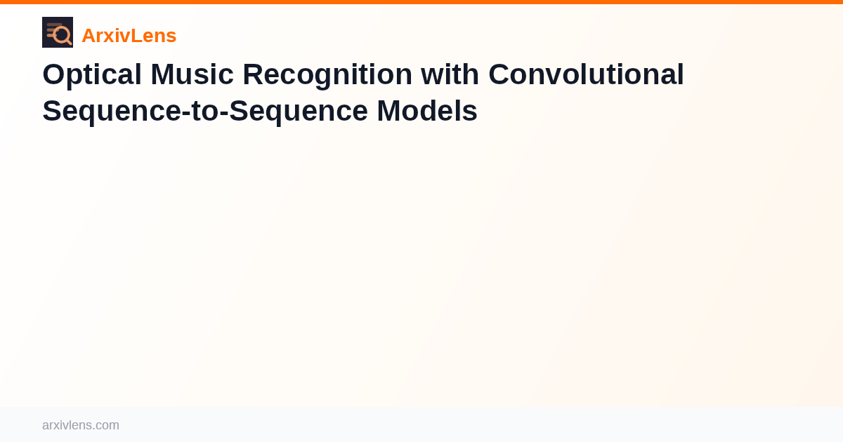 Optical Music Recognition with Convolutional Sequence-to-Sequence ...