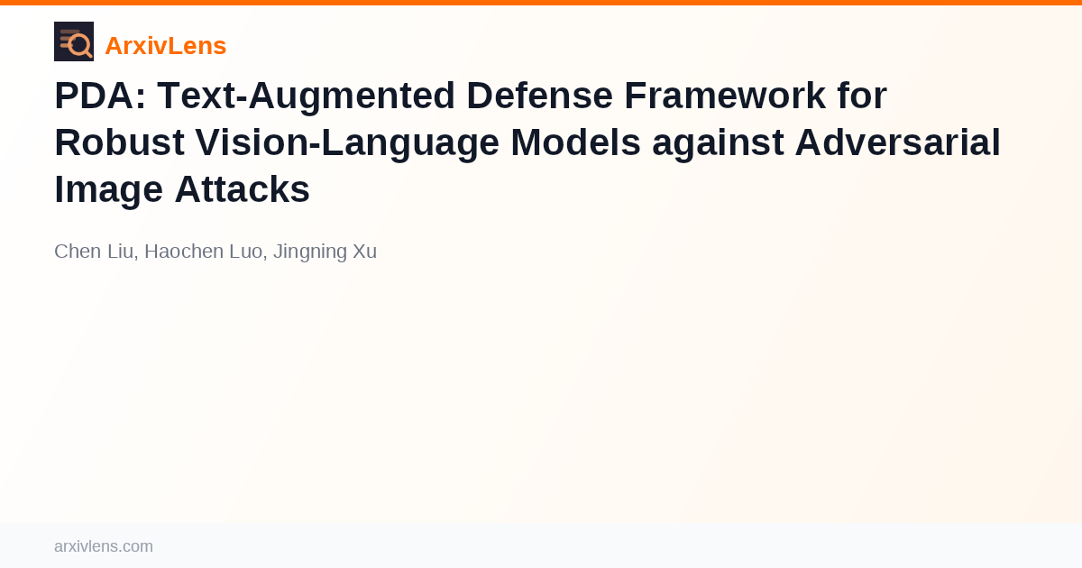PDA: Text-Augmented Defense Framework for Robust Vision-Language Models ...