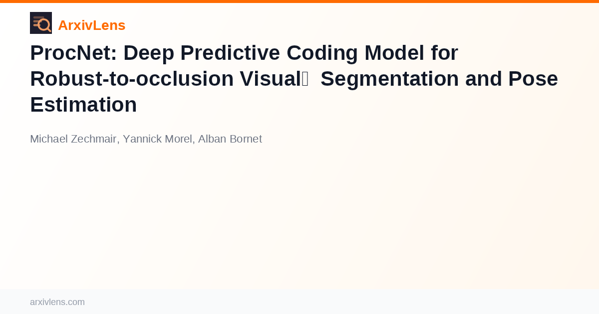 ProcNet: Deep Predictive Coding Model for Robust-to-occlusion Visual ...