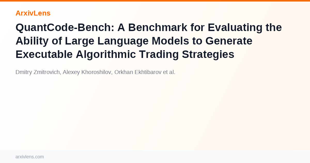 QuantCode-Bench: A Benchmark for Evaluating the Ability of Large ...