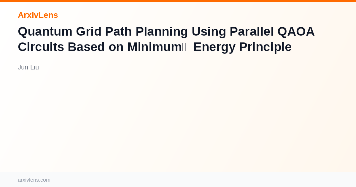 Quantum Grid Path Planning Using Parallel QAOA Circuits Based on ...