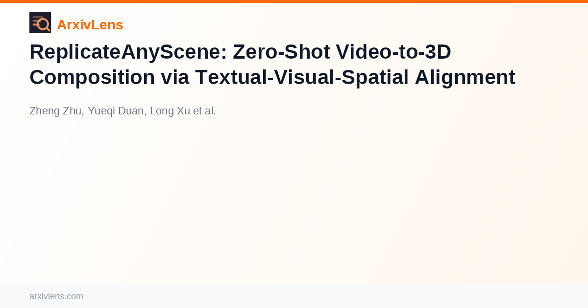 ReplicateAnyScene: Zero-Shot Video-to-3D Composition via Textual-Visual ...