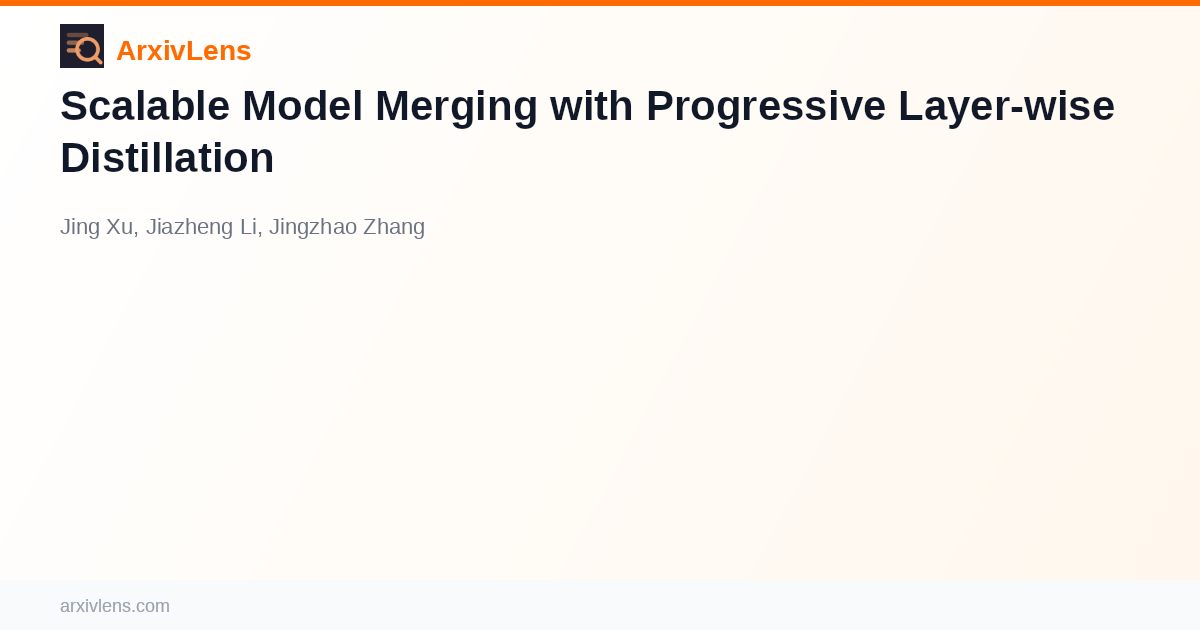 Paper Modeling Merge Scalable Model Merging with Progressive Layer-wise Distillation - AI ...