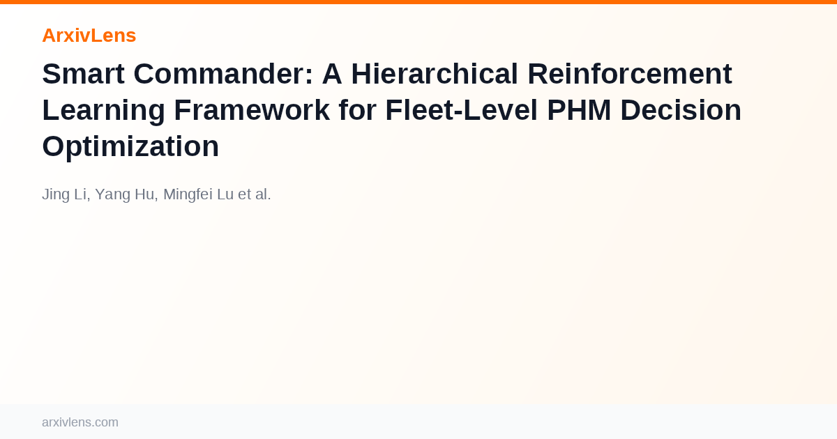 Smart Commander: A Hierarchical Reinforcement Learning Framework for ...