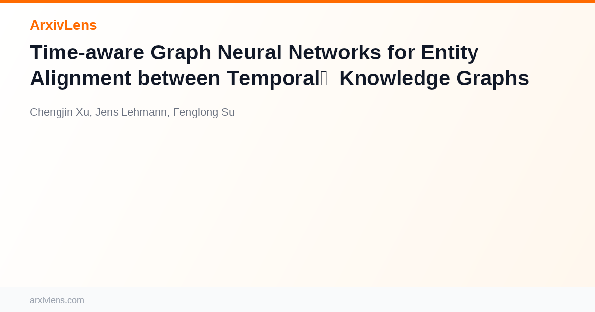 Time-aware Graph Neural Networks for Entity Alignment between Temporal ...