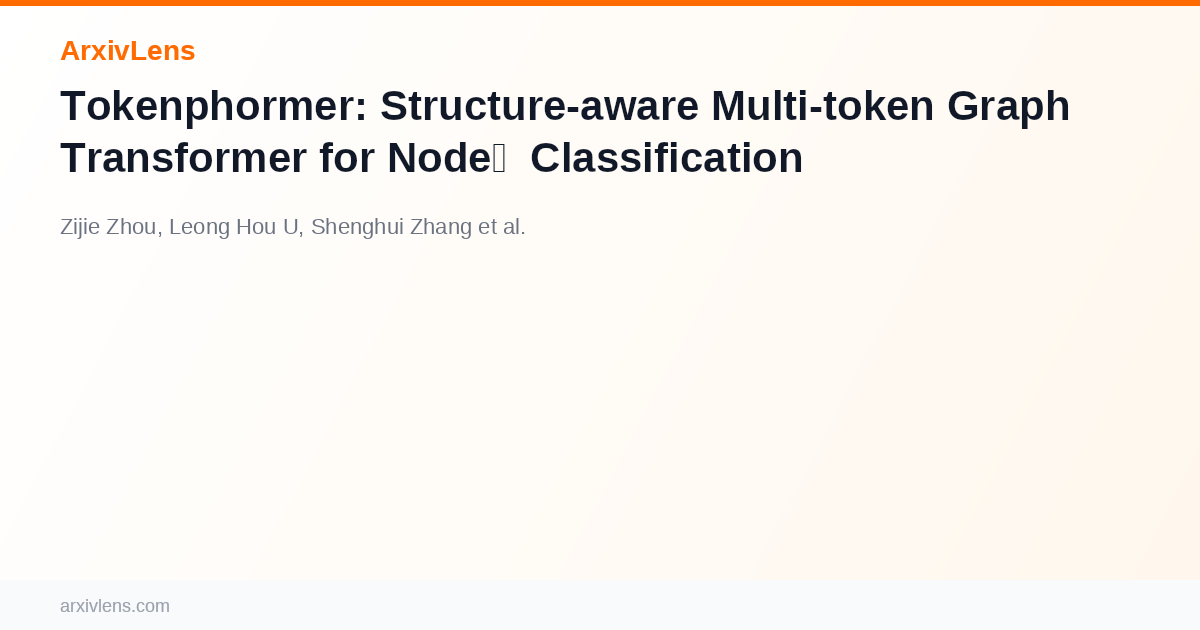Tokenphormer: Structure-aware Multi-token Graph Transformer for Node ...