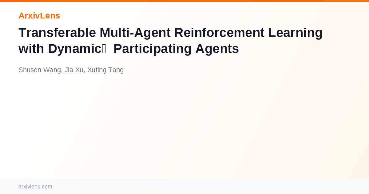 Transferable Multi-Agent Reinforcement Learning with Dynamic ...