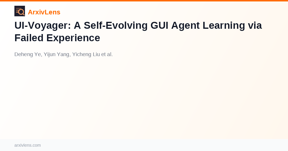 UI-Voyager: A Self-Evolving GUI Agent Learning via Failed Experience ...
