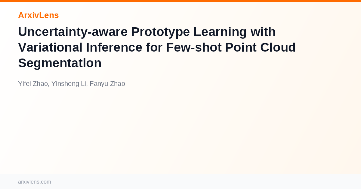 Uncertainty-aware Prototype Learning with Variational Inference for Few ...