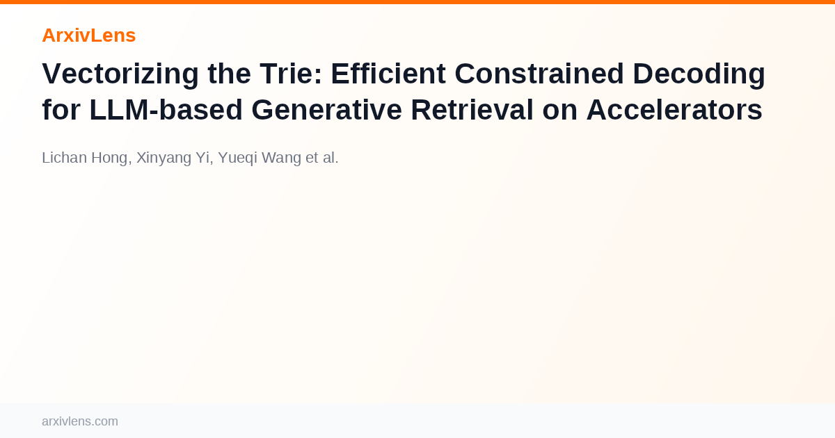Vectorizing the Trie: Efficient Constrained Decoding for LLM-based ...