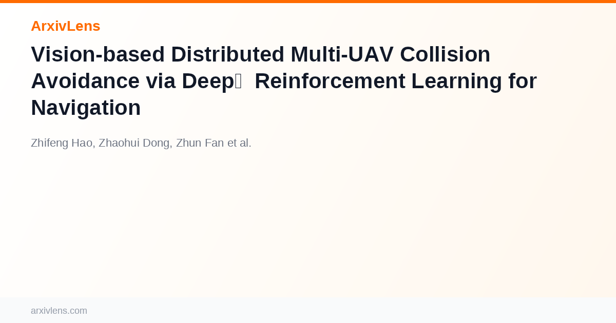 Vision-based Distributed Multi-UAV Collision Avoidance via Deep ...