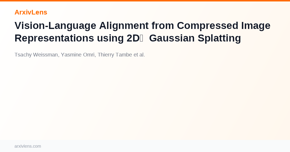 Vision-Language Alignment from Compressed Image...